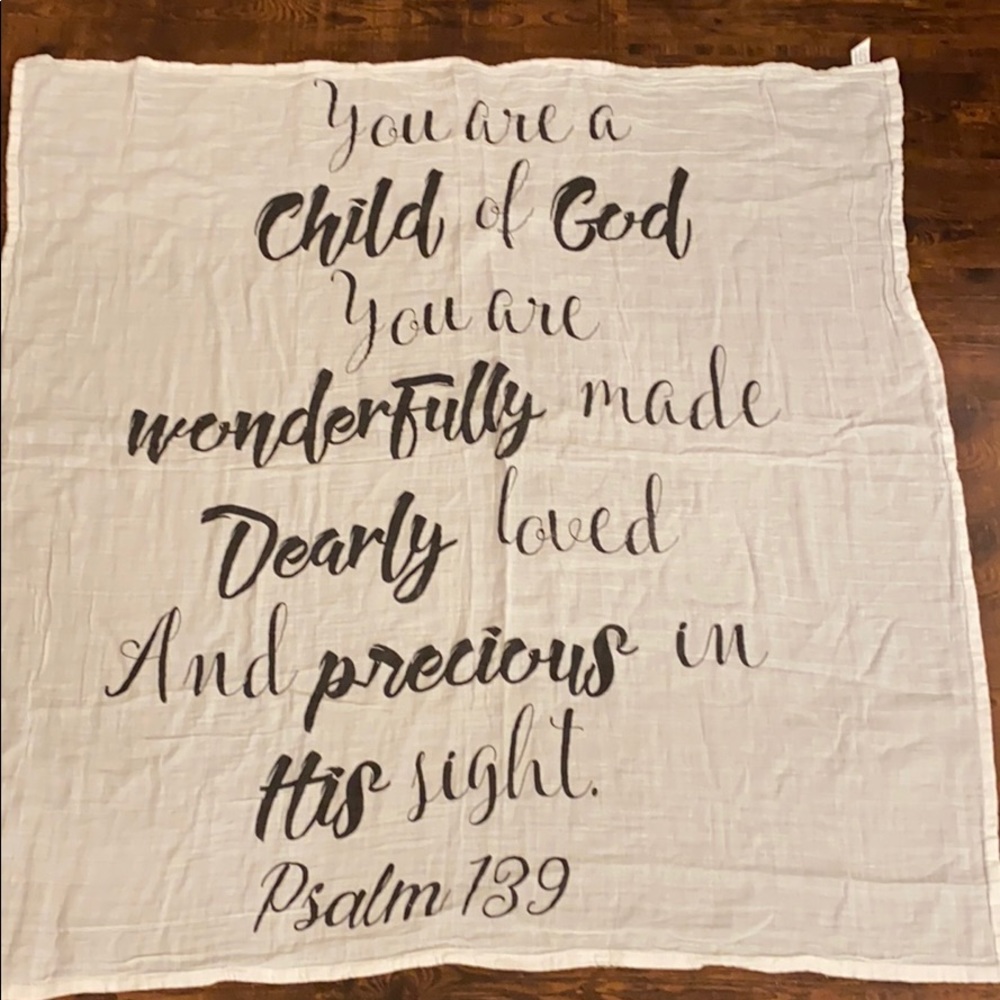 Psalm 139 blanket. 100% Cotton